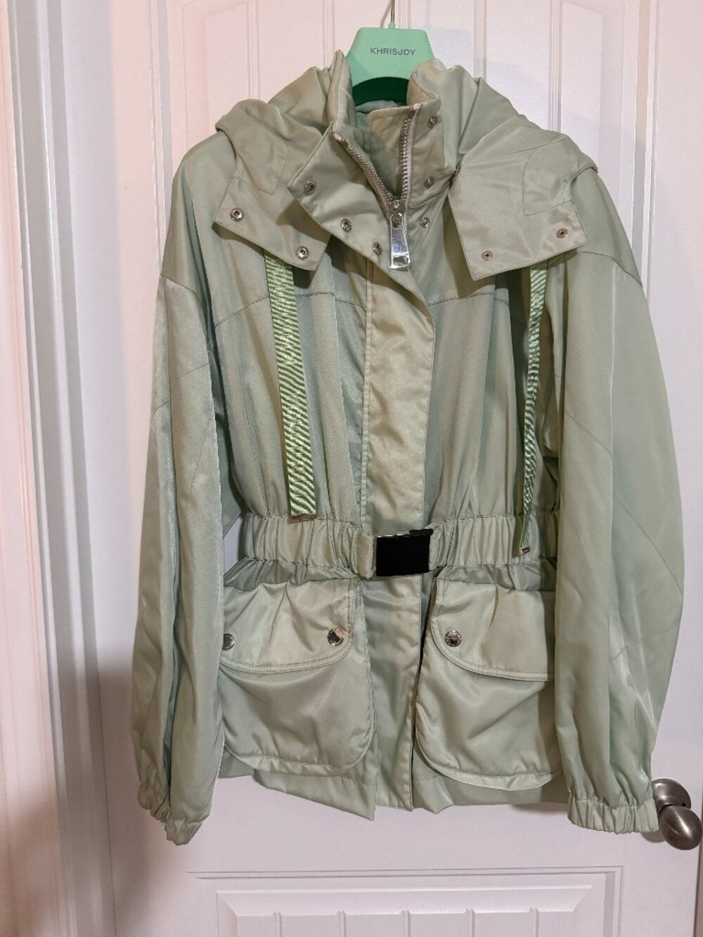 KHRISJOY Waist Breaker Jacket - Mint Green, Size 01 (Fits 8-10)
